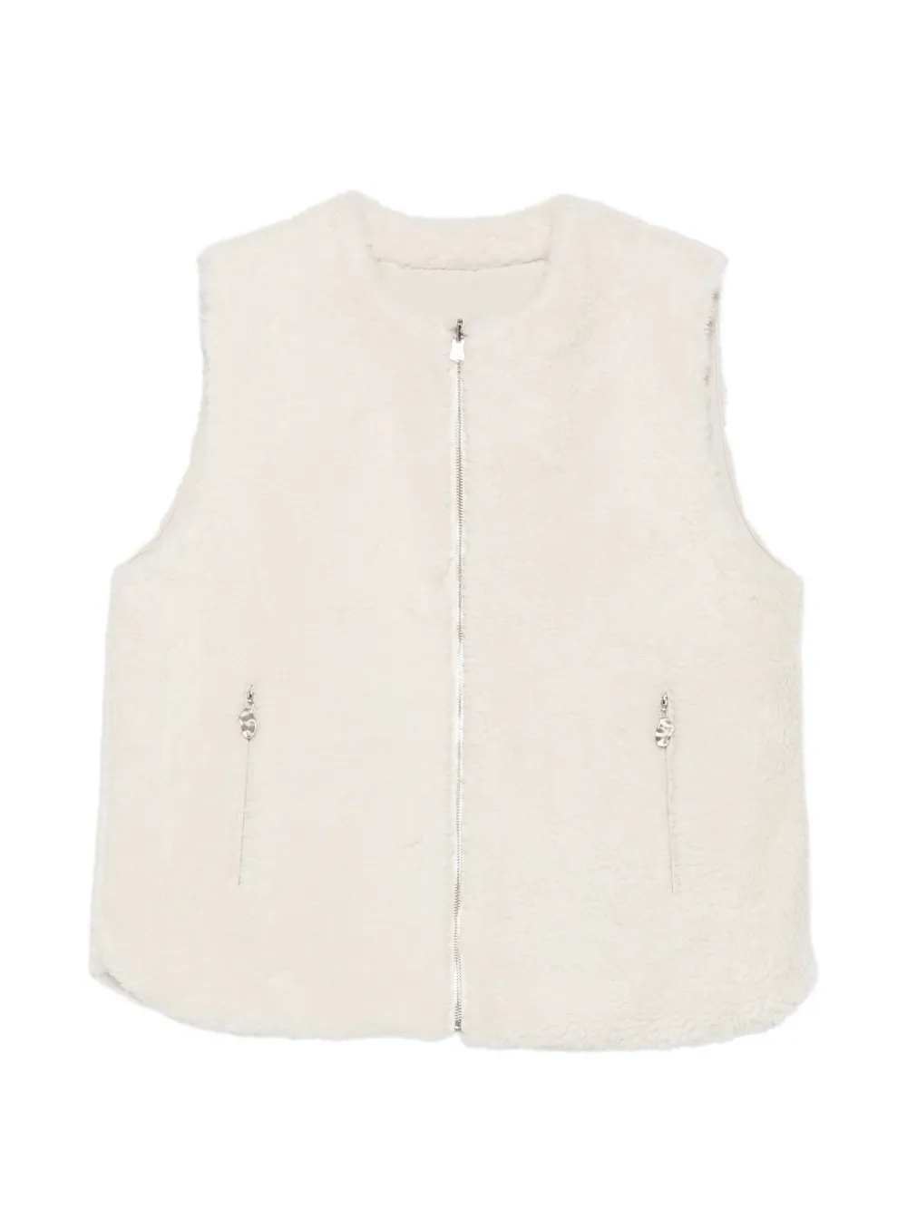 VIKTORIA CHAN Astra reversible fleece vest Beige