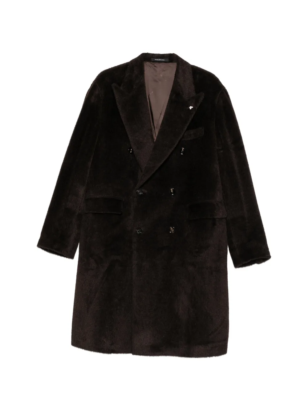 Tagliatore double-breasted peak-lapels coat - Braun
