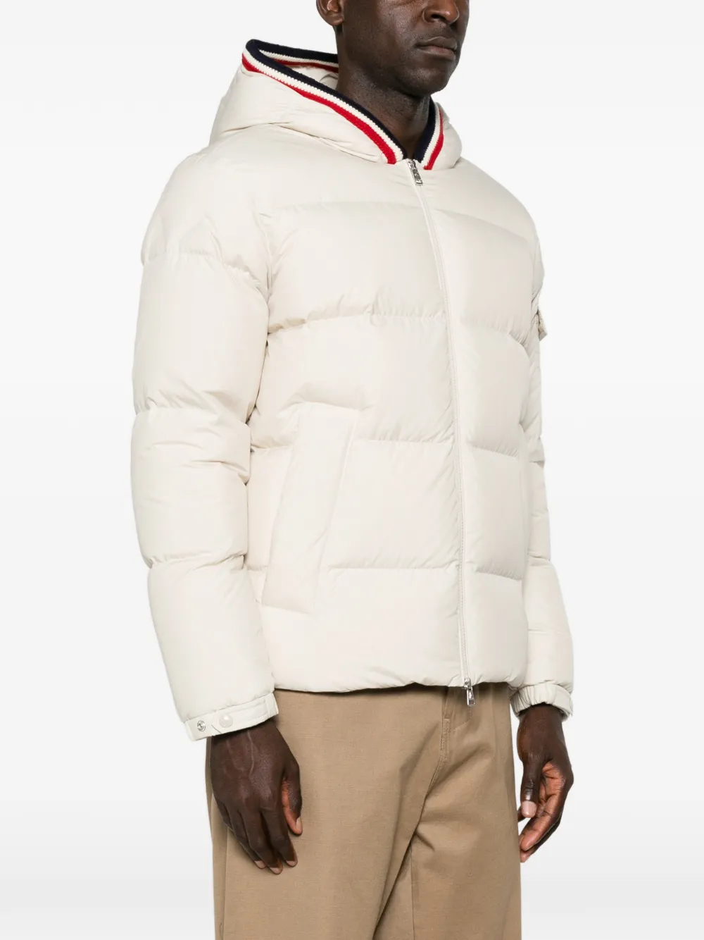 Moncler Gevoerd jack met capuchon Beige