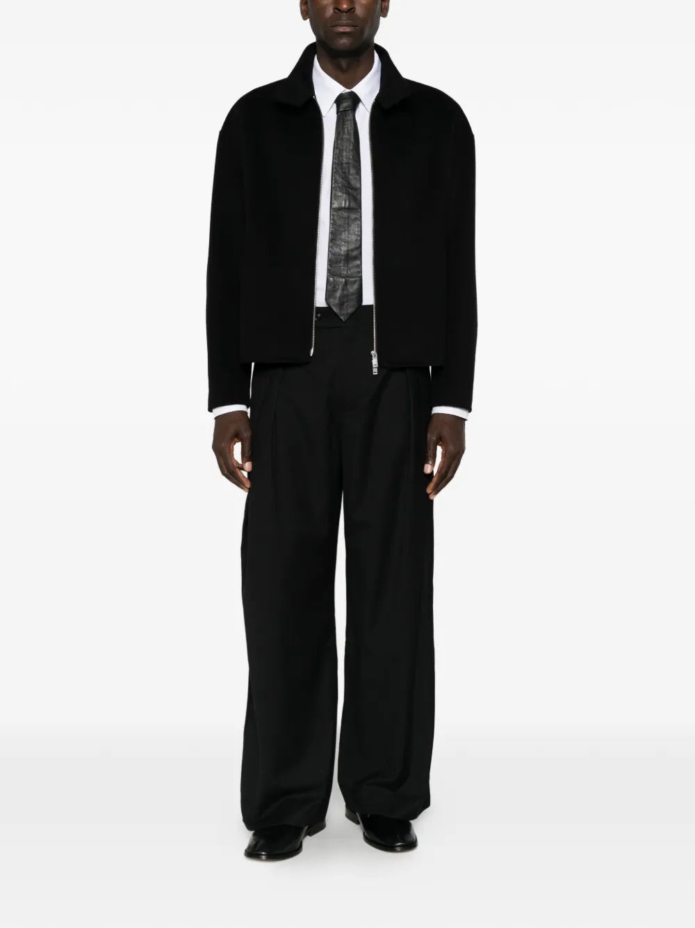 TONYWACK zip-up collar jacket - Black