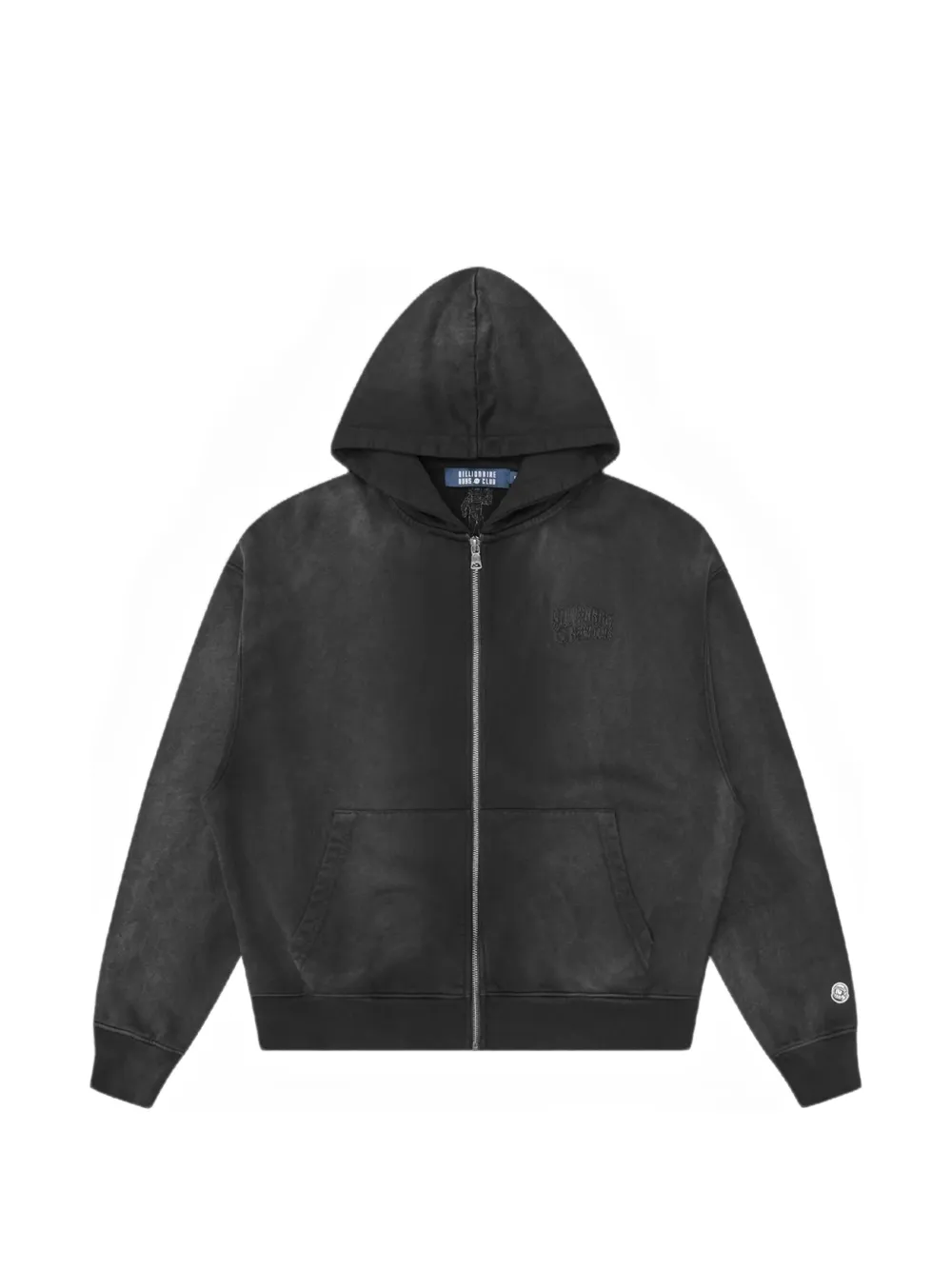 Billionaire Boys Club logo-embroidered zip-up hoodie - Black