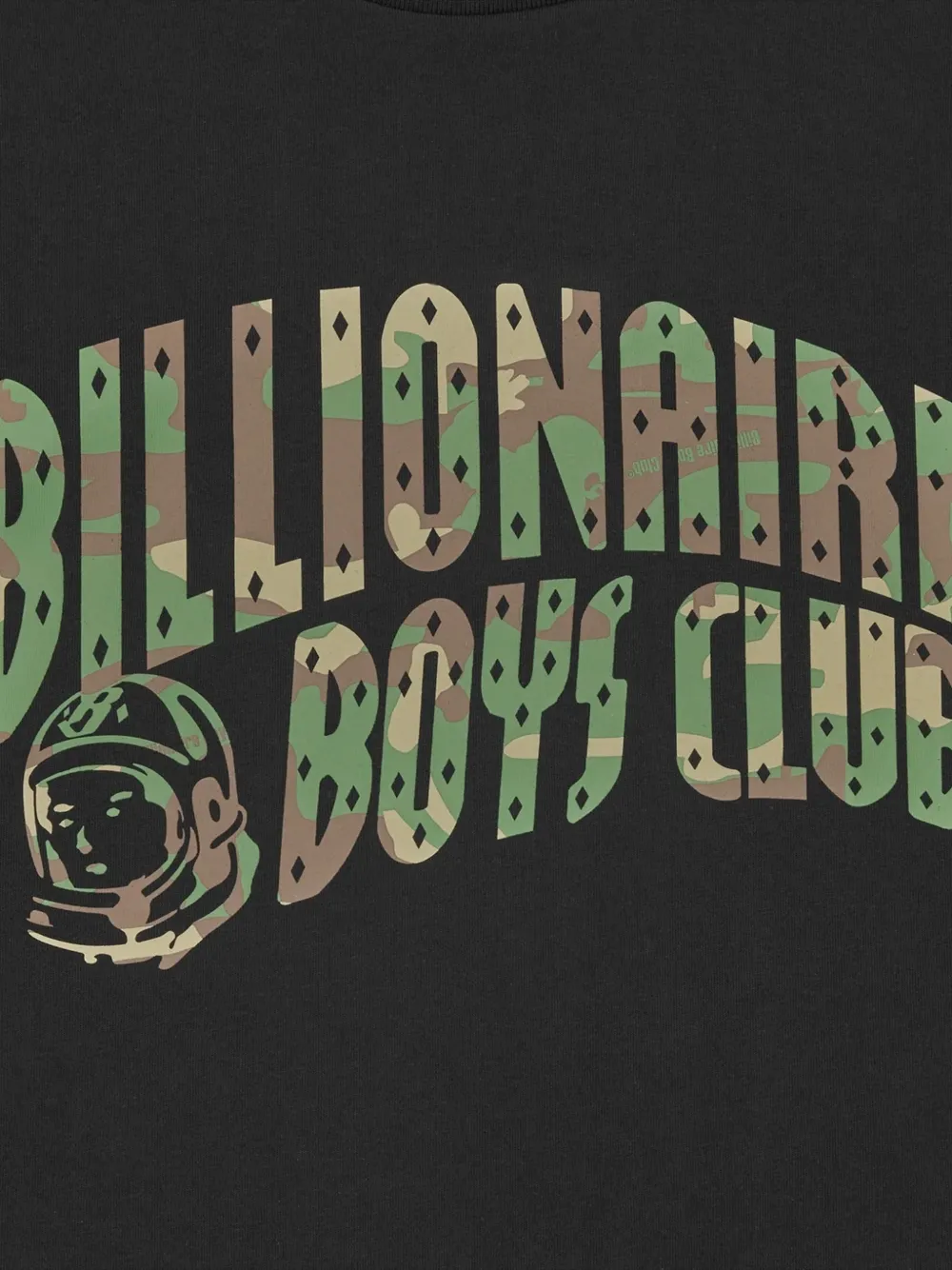 Billionaire Boys Club logo-print camouflage-pattern T-shirt Zwart