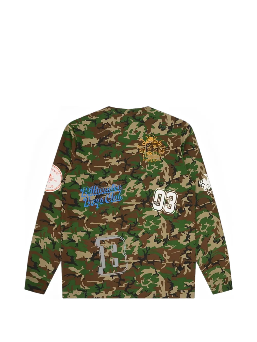 Billionaire Boys Club camouflage-print long-sleeve T-shirt Groen