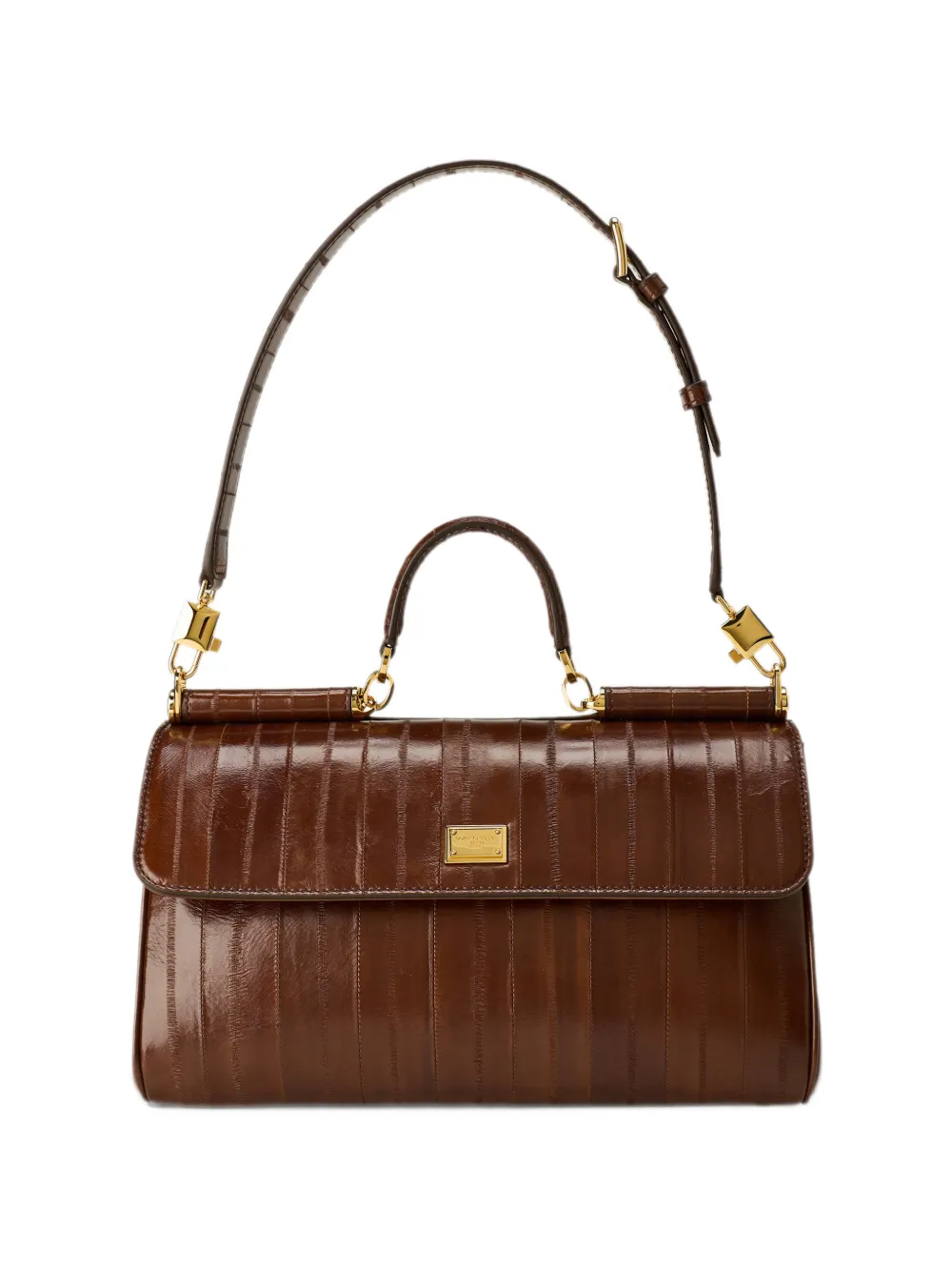 Dolce & Gabbana Sicily hagfish shoulder bag - Marrone