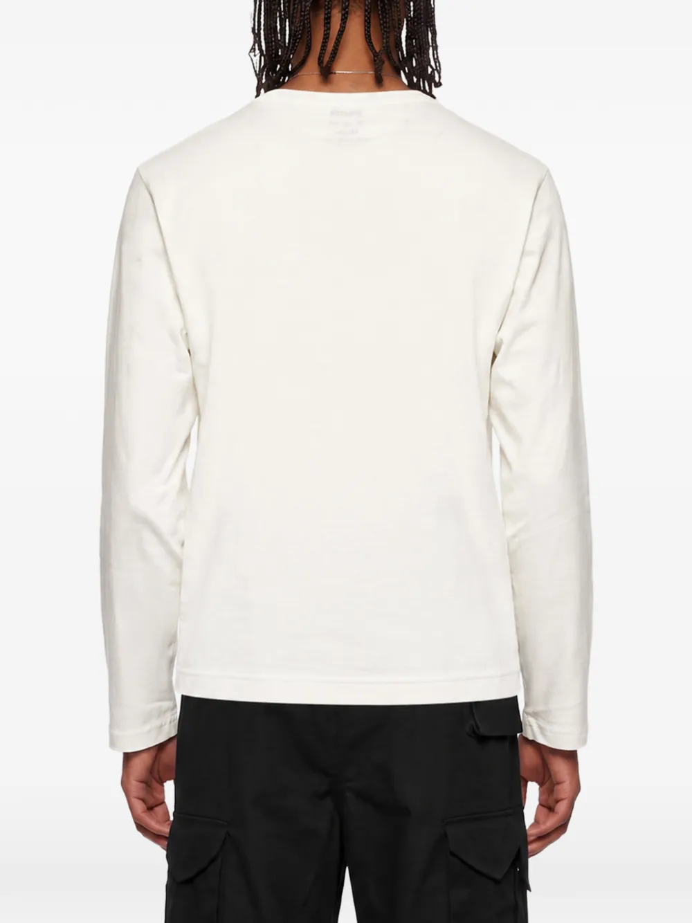 Yohji Yamamoto Re-logo long-sleeve T-shirt Beige