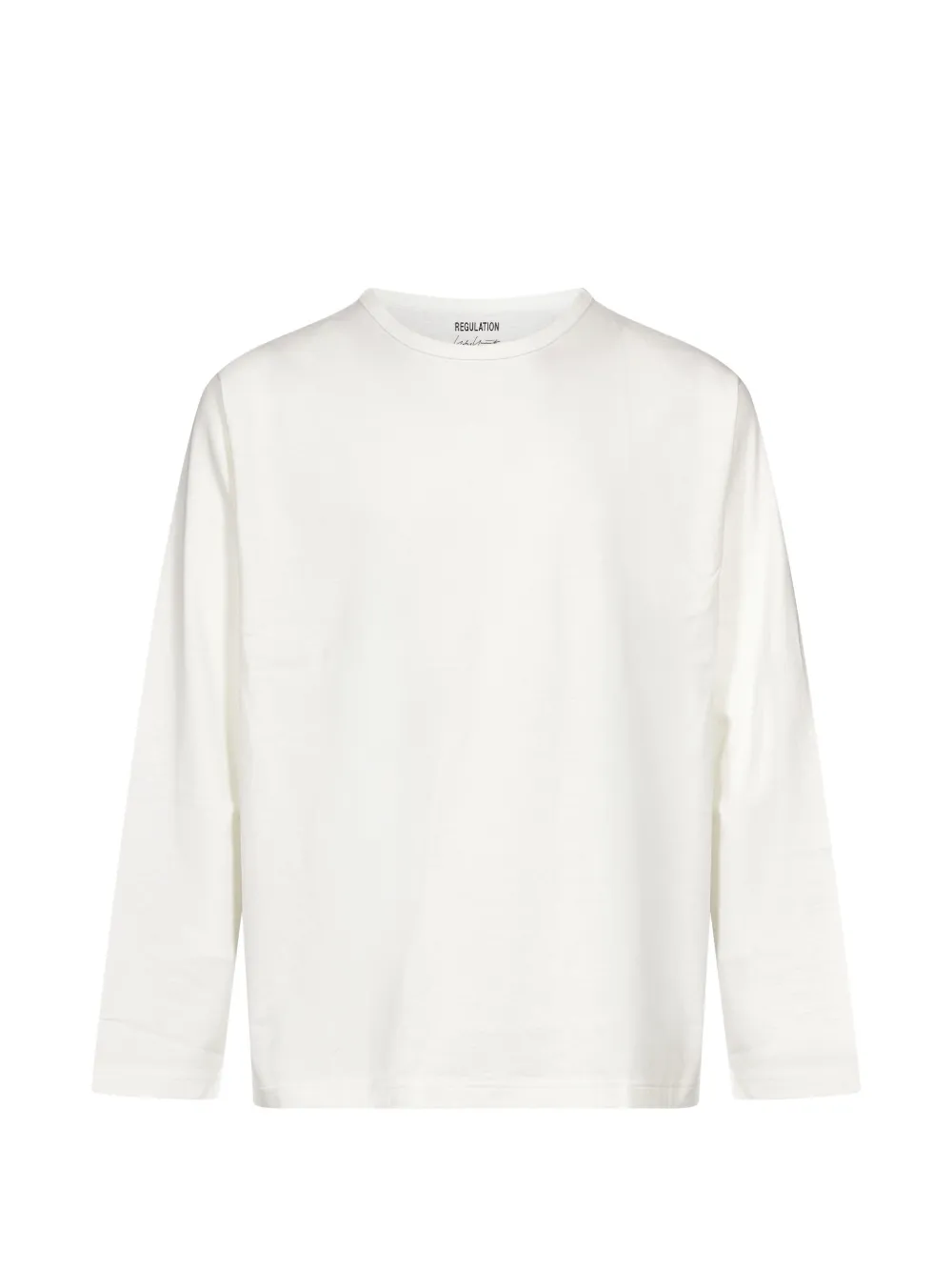Yohji Yamamoto Re-logo long-sleeve T-shirt - Toni neutri