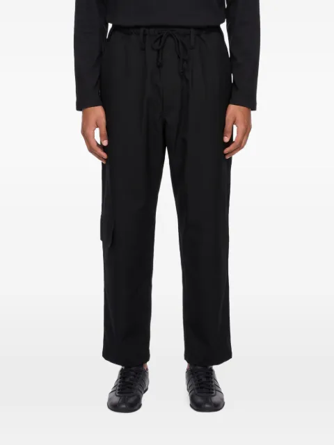 Yohji Yamamoto drawstring-waist gabardine cargo pants