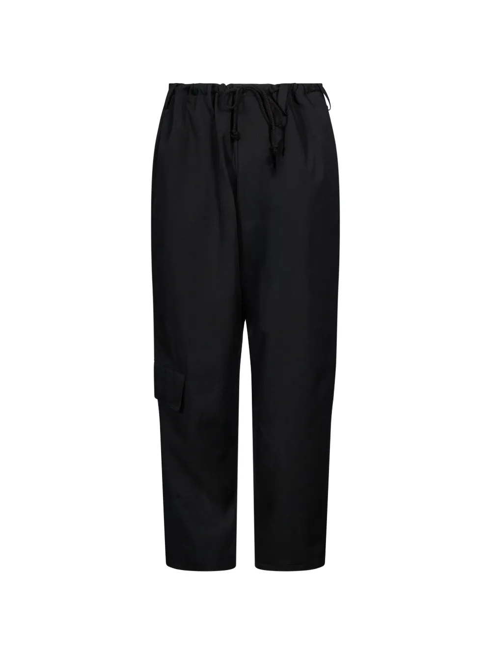 Yohji Yamamoto drawstring-waist gabardine cargo pants - Nero