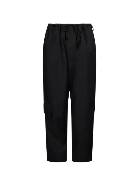 Yohji Yamamoto drawstring-waist gabardine cargo pants