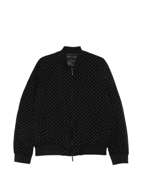 Emporio Armani monogram-pattern bomber jacket