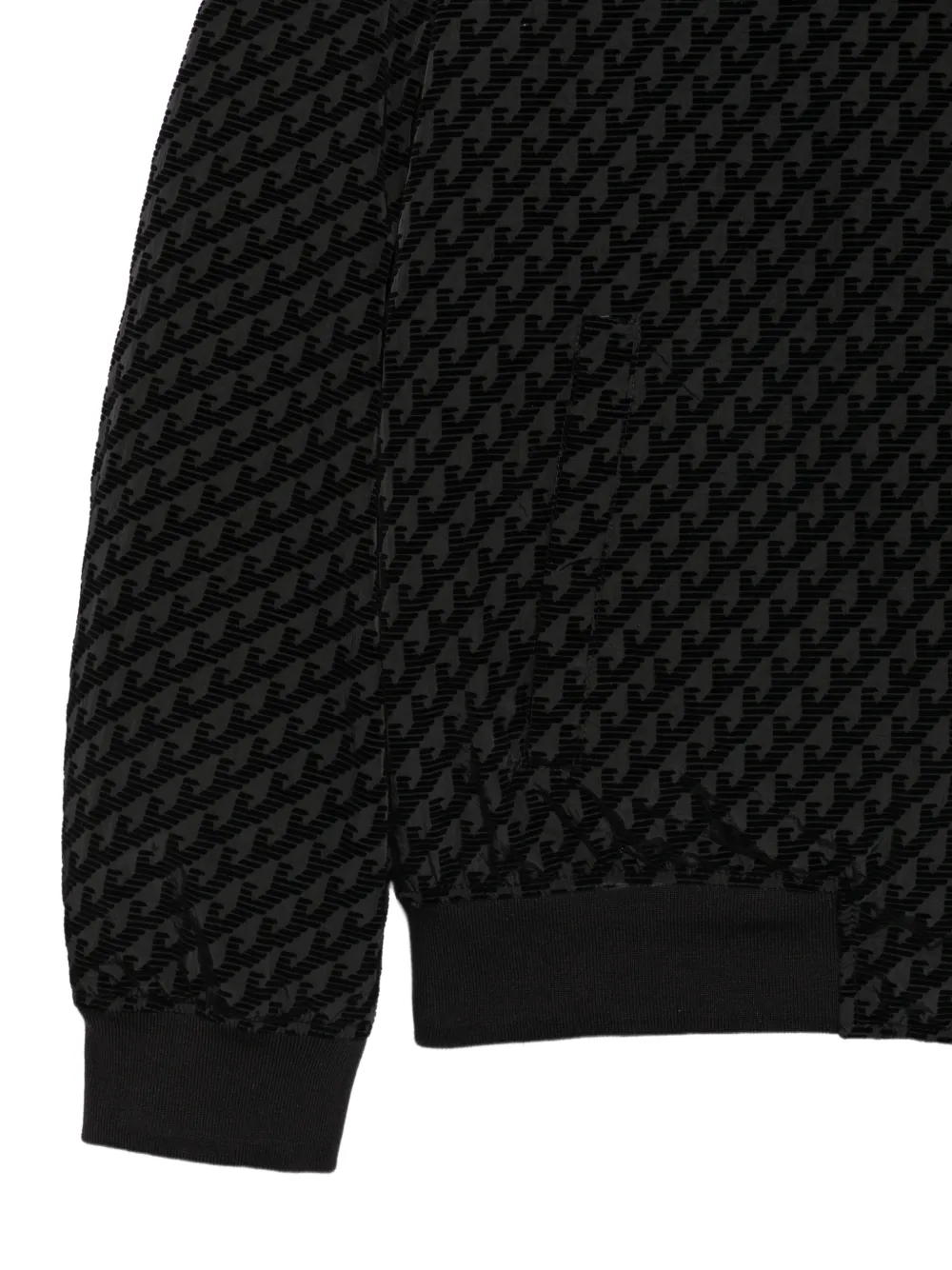 Emporio Armani Bomberjack met monogram-print Zwart