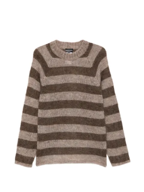 Emporio Armani striped mohair wool blend sweater