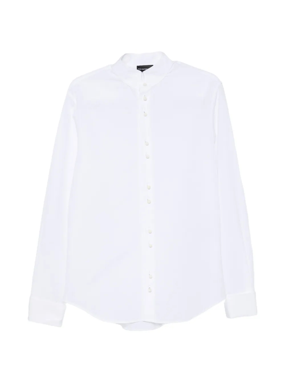 Emporio Armani Overhemd met ronde opstaande kraag Wit