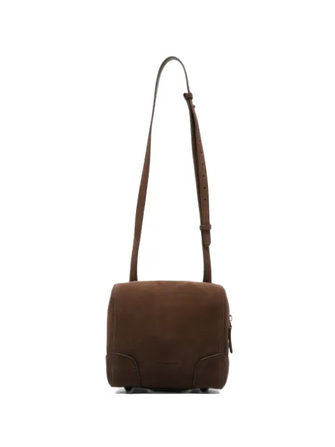 Emporio Armani suede-finish leather shoulder bag