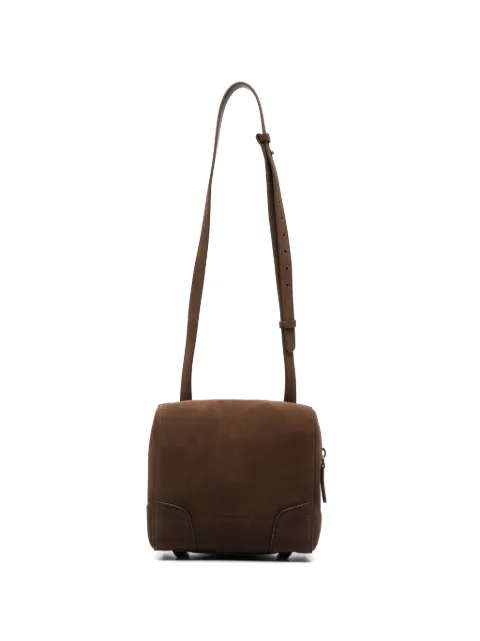 Emporio Armani suede-finish leather shoulder bag