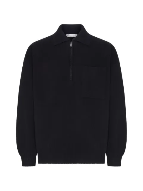 Roberto Collina half-zip chest-pocket sweater