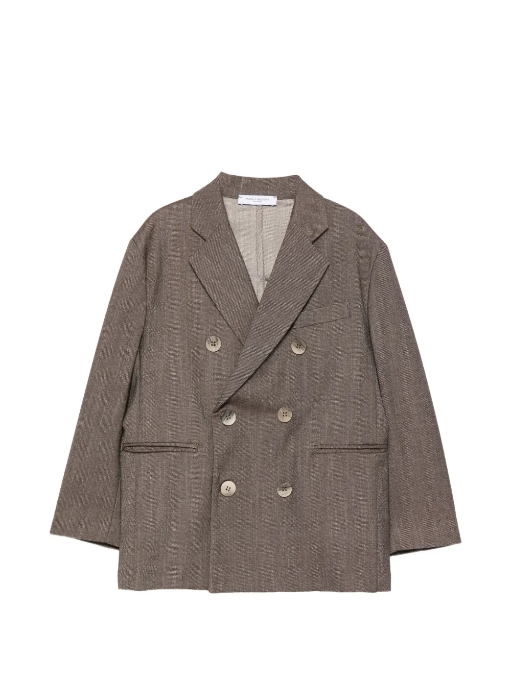 Paolo Pecora Kids double-breasted blazer - Marron
