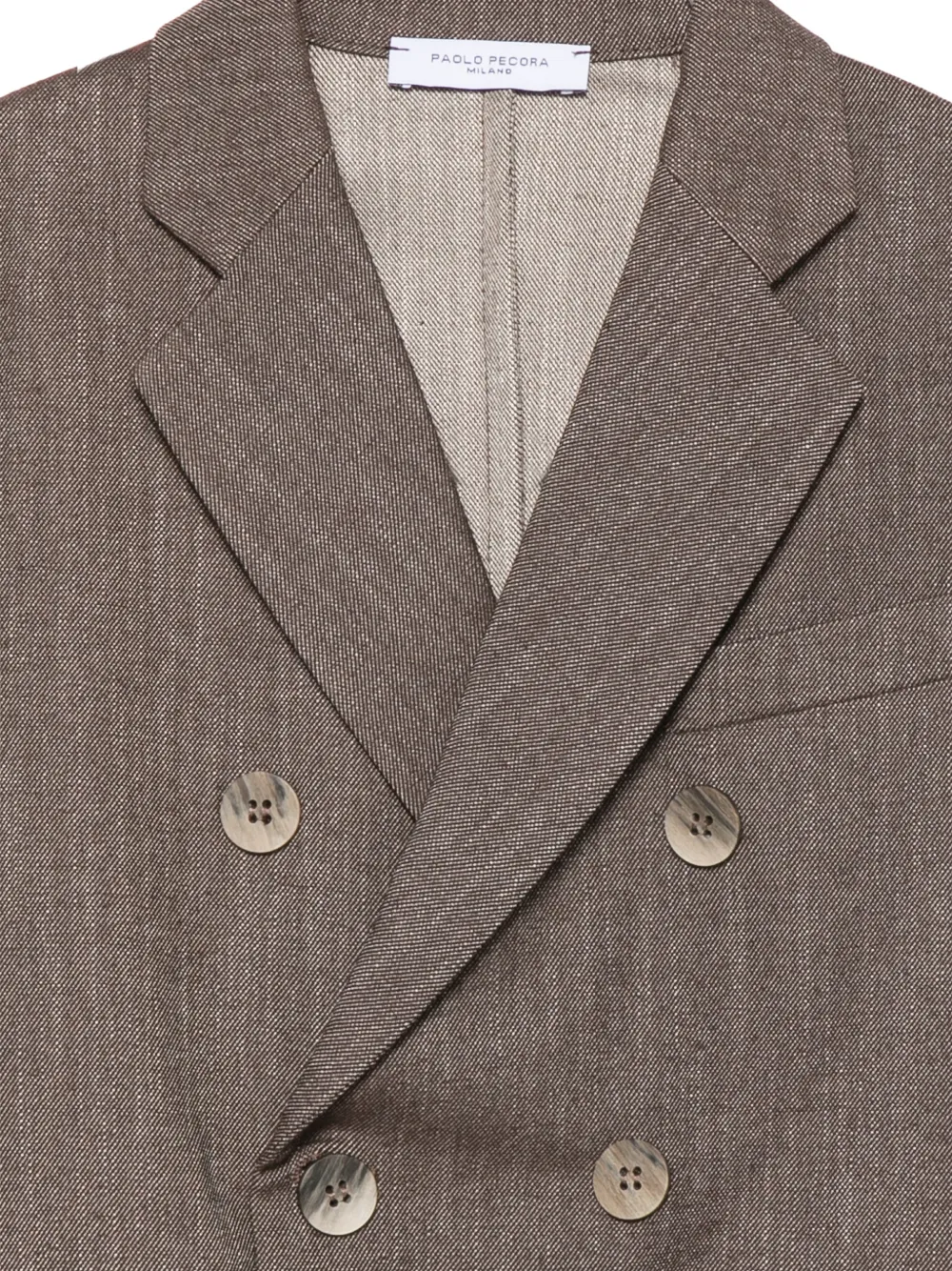Paolo Pecora Kids Blazer met dubbele rij knopen Bruin