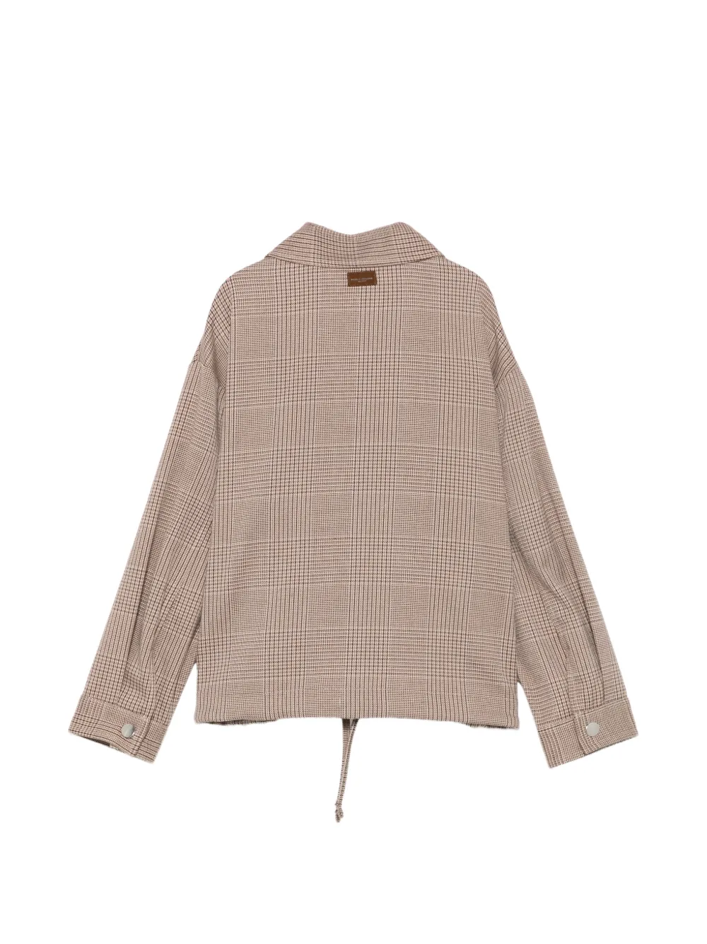 Paolo Pecora Kids Prince of Wales check zip-up jacket Beige
