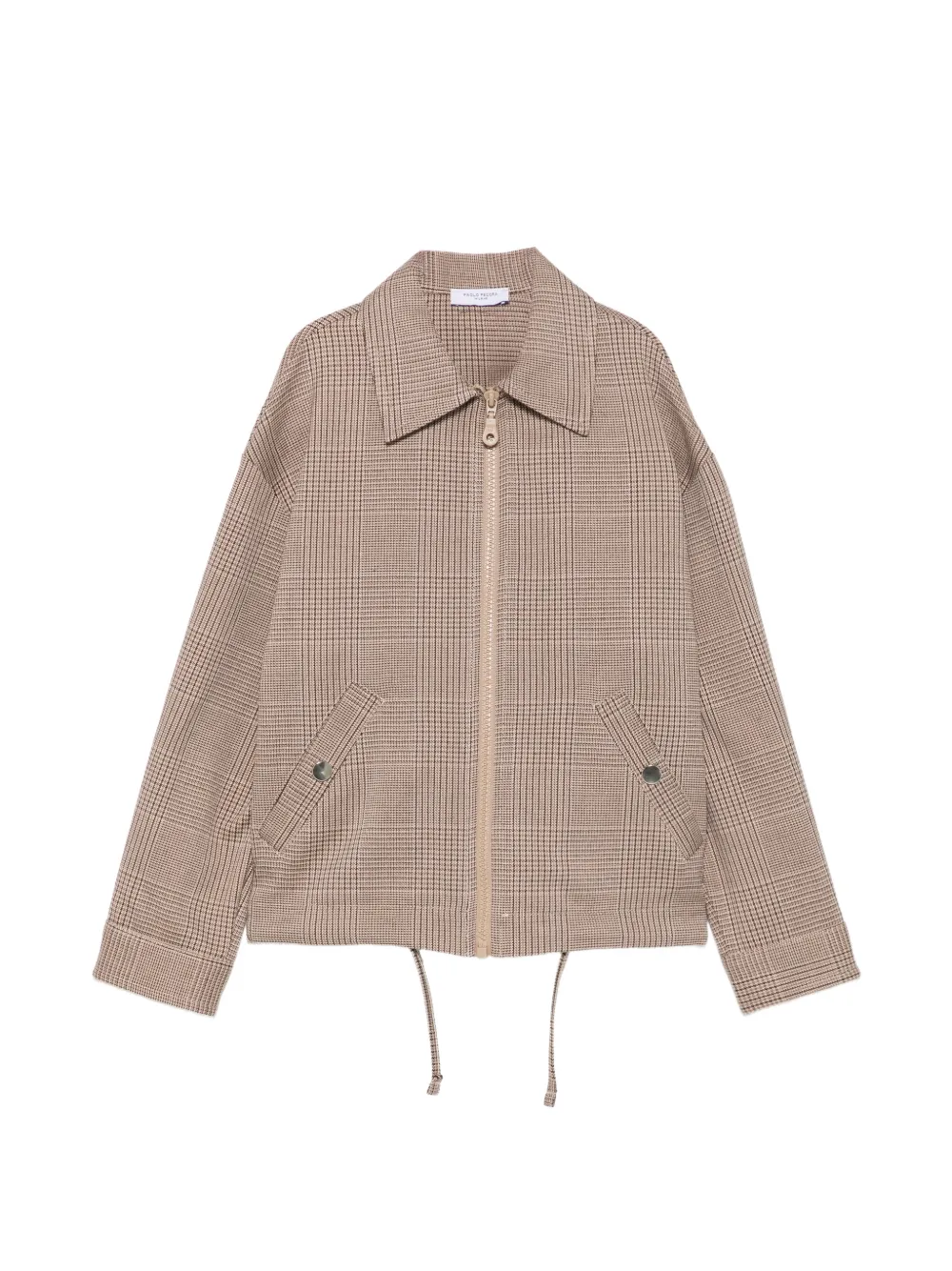 Paolo Pecora Kids Prince of Wales check zip-up jacket - Toni neutri