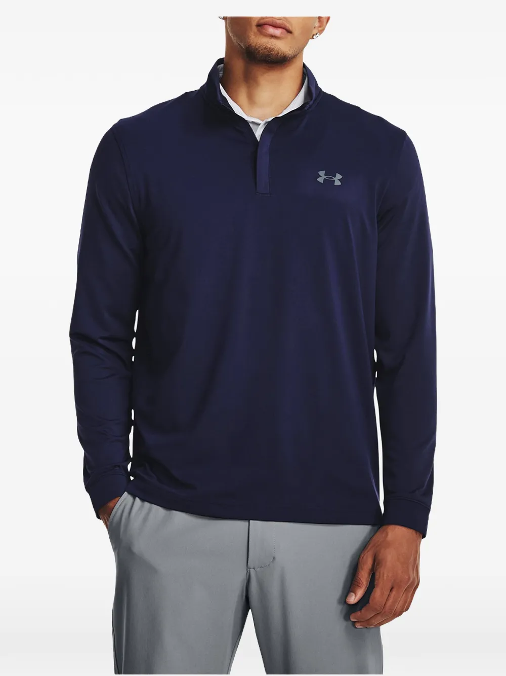 Under Armour 플레이오프 쿼터 지퍼 티셔츠 | 블루 | Image 1