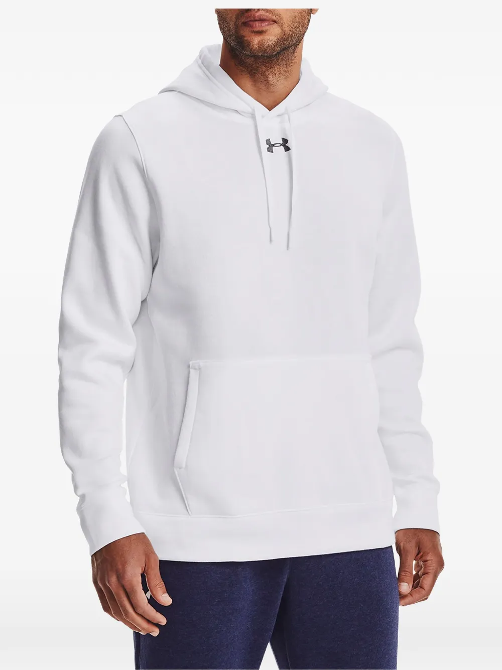 Under Armour Hustle fleece hoodie Wit