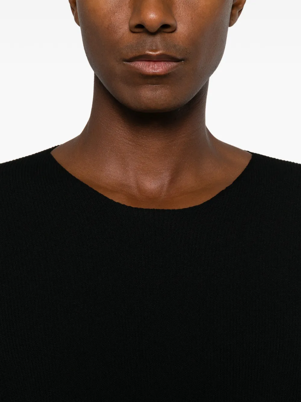 Homme Plissé Issey Miyake T-shirt met ronde hals Zwart