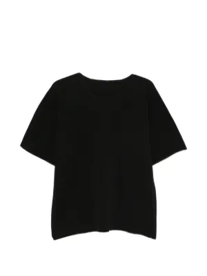 Homme Plissé Issey Miyake Pleated T-shirt | ブラック | FARFETCH JP
