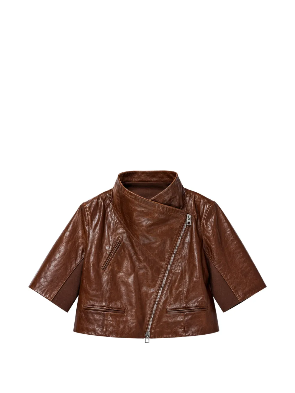 Yigal Azrouel veste crop à manches courtes - Marron Yigal Azrouel veste crop à manches courtes - Marron