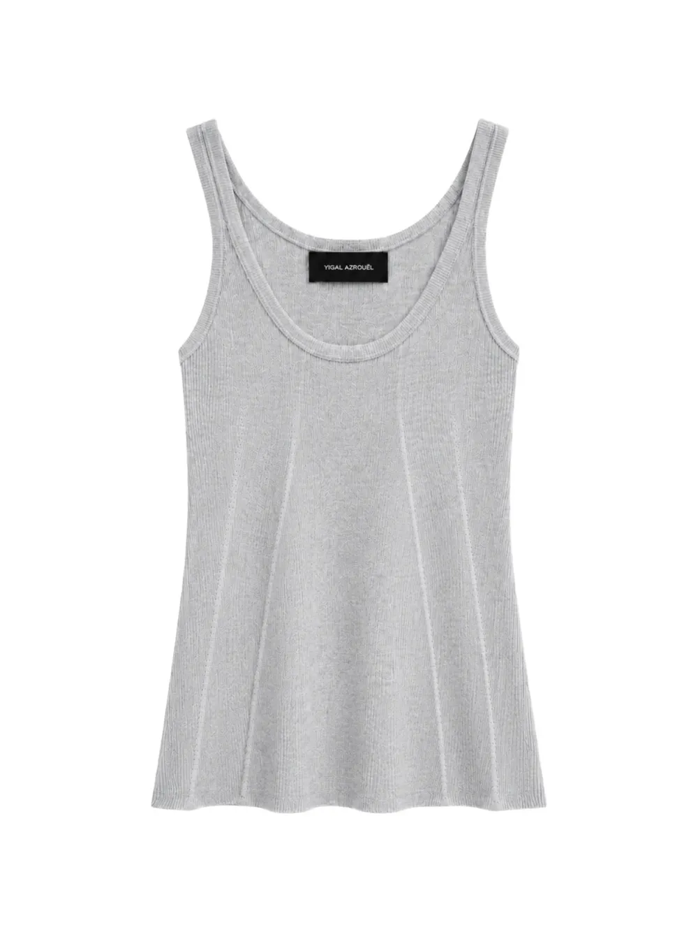 Yigal Azrouel débardeur en maille fine nervurée - Gris Yigal Azrouel débardeur en maille fine nervurée - Gris
