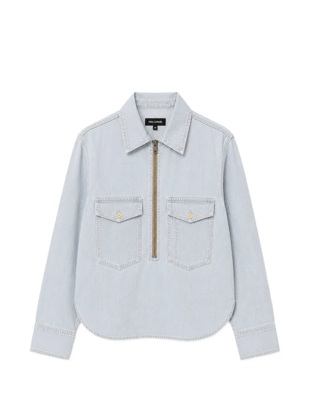 Yigal Azrouel chemise en jean Rose à fermeture zippée - Bleu Yigal Azrouel chemise en jean Rose à fermeture zippée - Bleu
