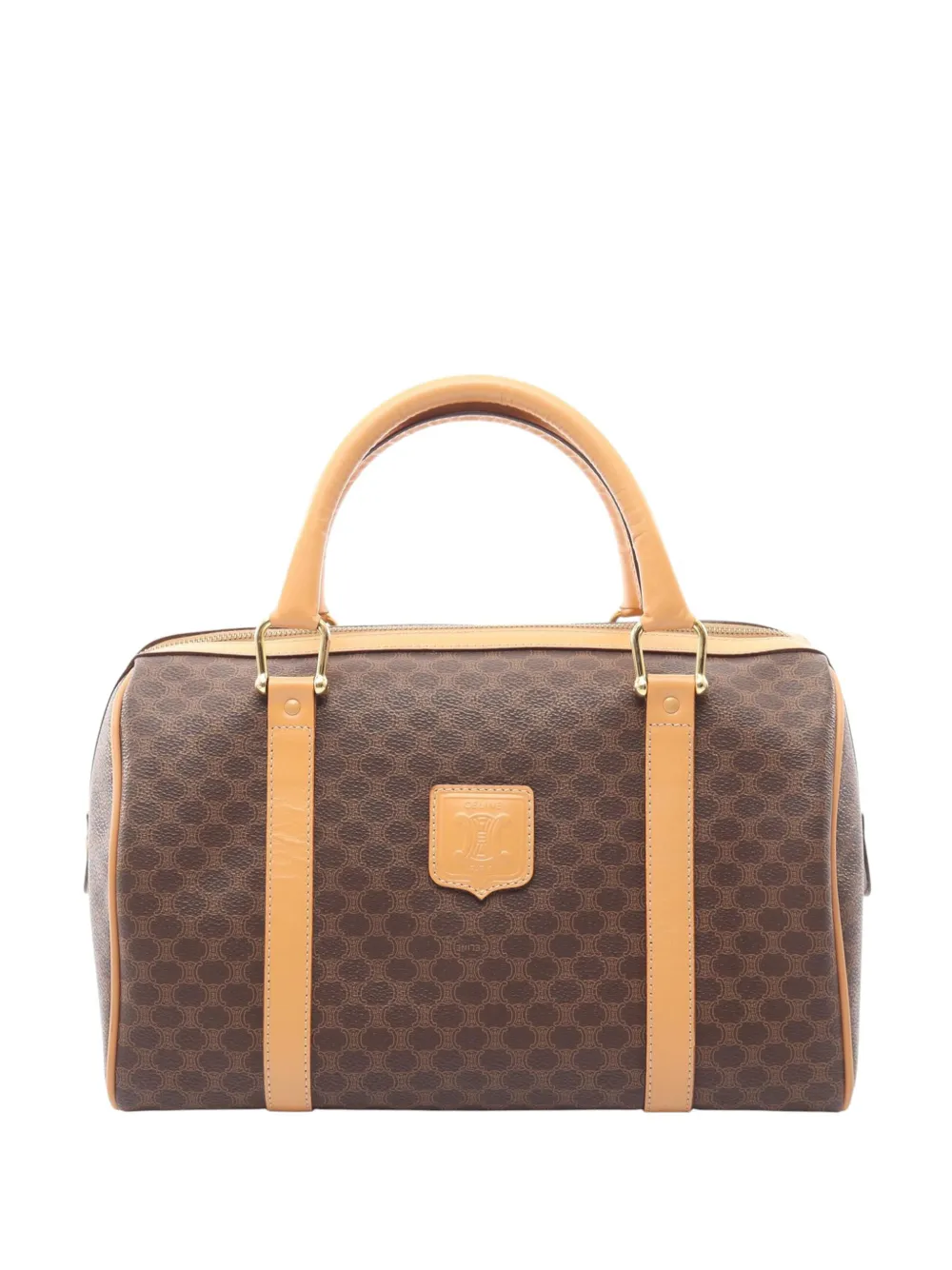 Celine Pre-Owned sac Boston en toile enduite Macadam (1980-2000) - Marron Celine Pre-Owned sac Boston en toile enduite Macadam (1980-2000) - Marron