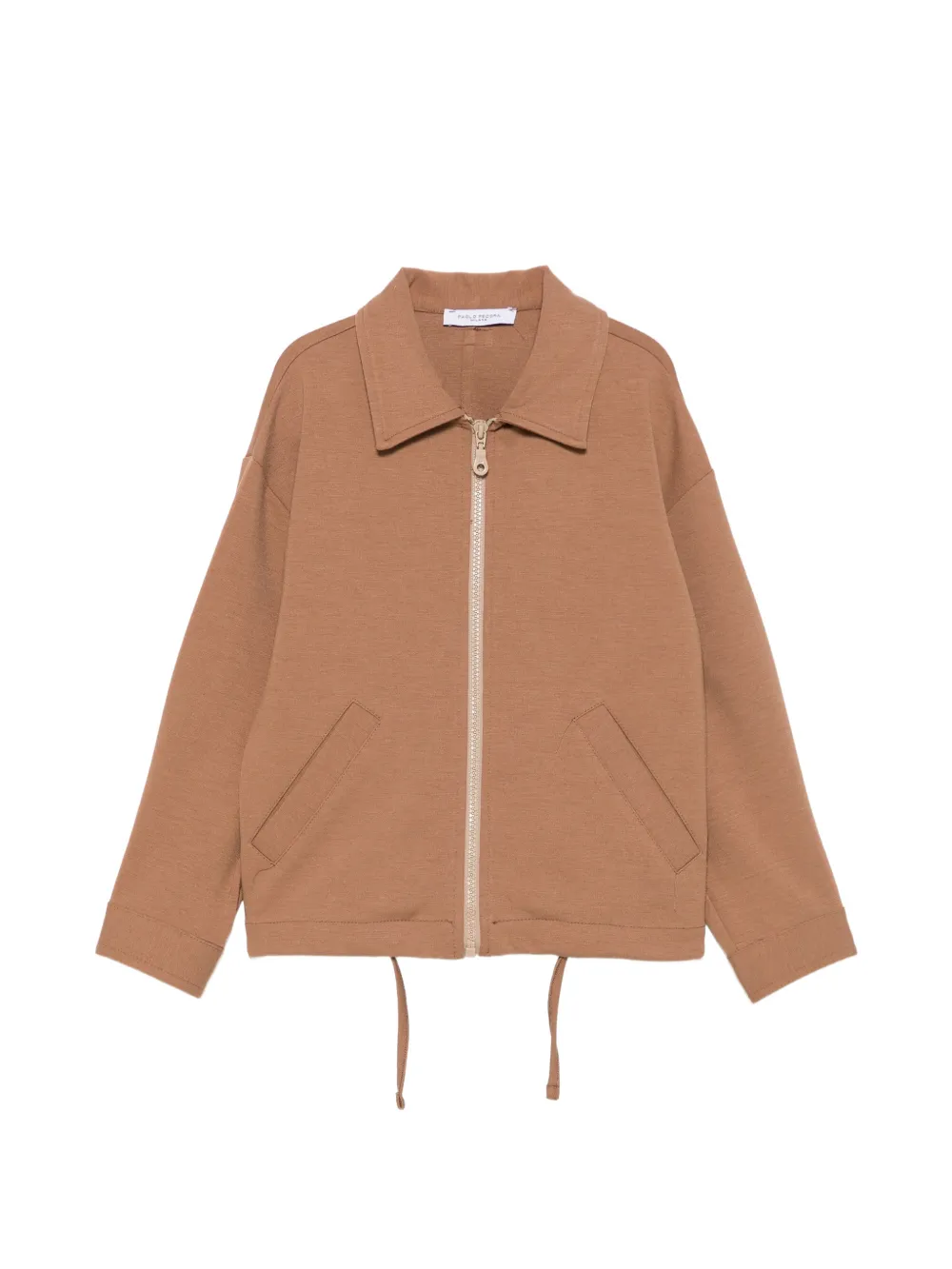 Paolo Pecora Kids zip-up drawstring jacket - Marrone
