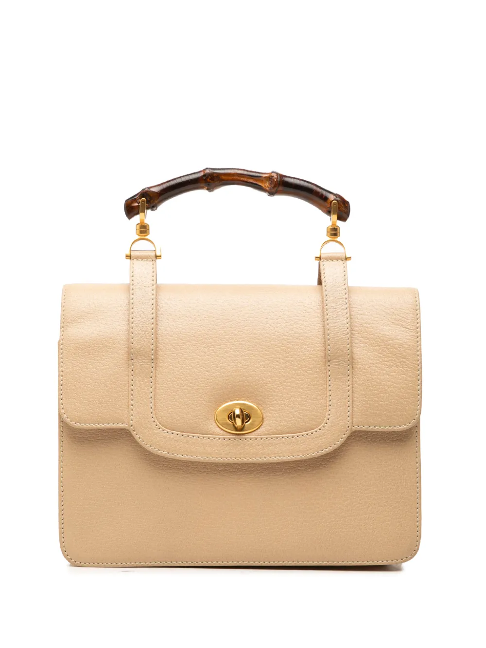 Gucci Pre-Owned sac à main Turnlock en cuir de veau (20e siècle) - Tons neutres