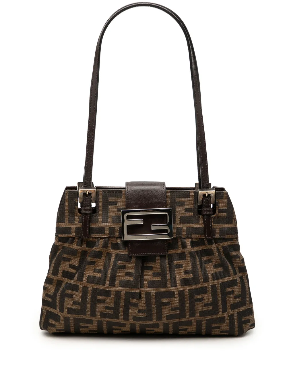 Fendi Pre-Owned petit sac porté épaule en toile Zucca (2000-2010) - Marron