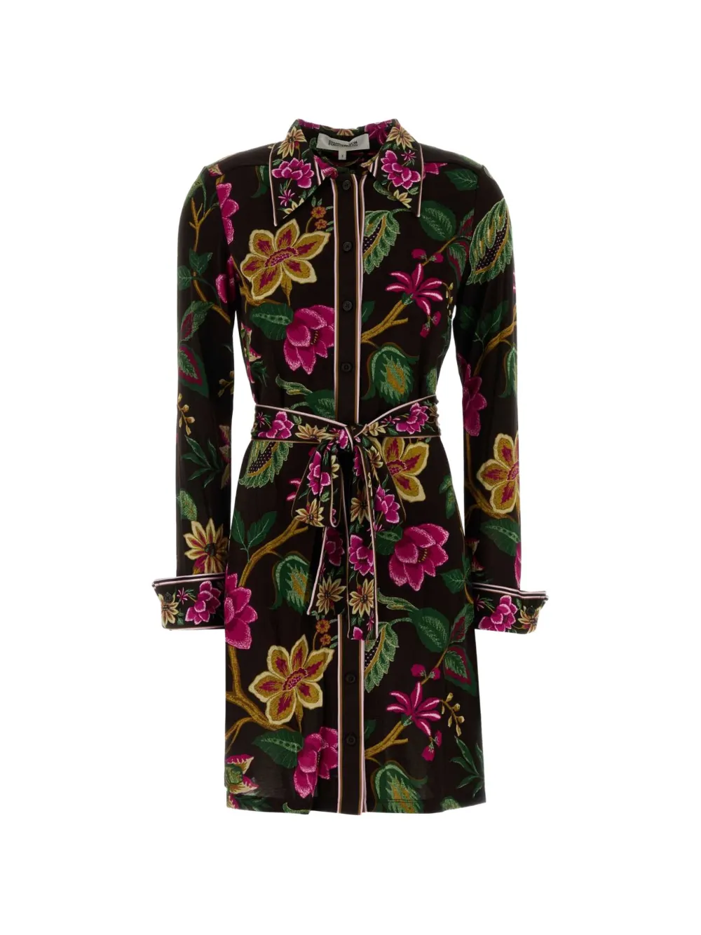 DVF Diane von Furstenberg Diane floral-print shirt mini dress