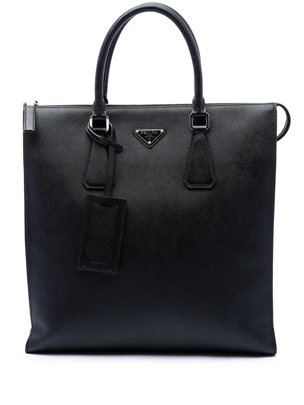Prada Pre-Owned sac à main North South Saffiano (2013-2025) - Noir Prada Pre-Owned sac à main North South Saffiano (2013-2025) - Noir