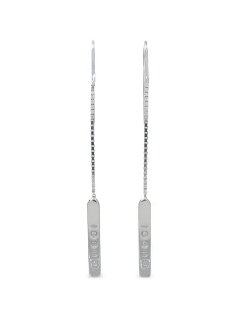 Gucci Pre-Owned logo-engraved drop earrings