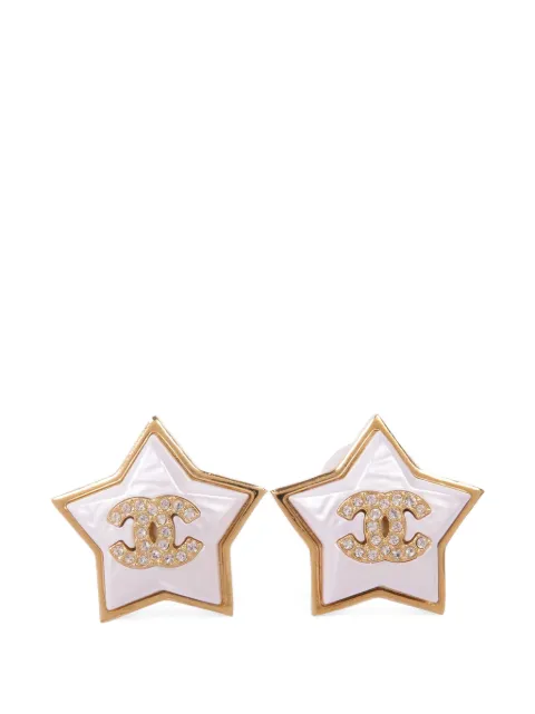 CHANEL Pre-Owned star CC Interlocking earrings