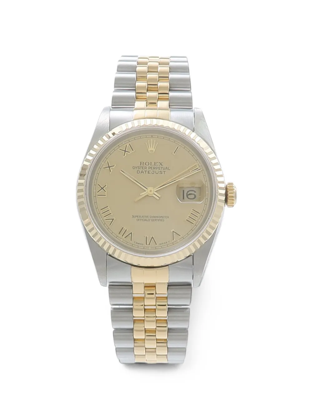 Pre-owned Rolex Datejust 36mm Watch In Gold