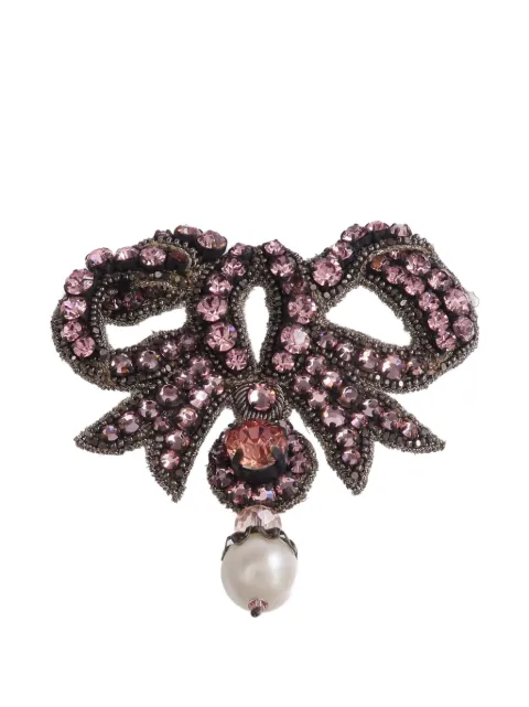 Gucci Pre-Owned broche de moño con detalles de cristal