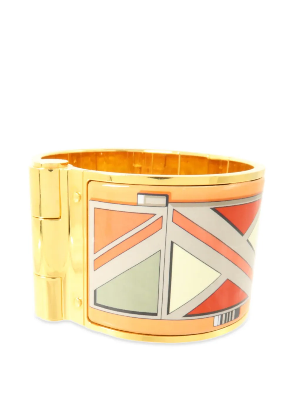 Hermès Pre-Owned Charniere wide bangle bracelet - Gold