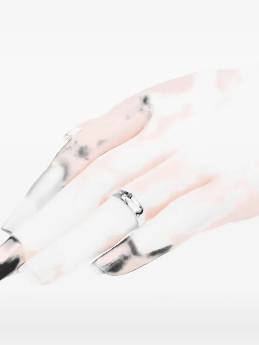 Pre-owned Hermes Kelly Diamond Ring In Silver
