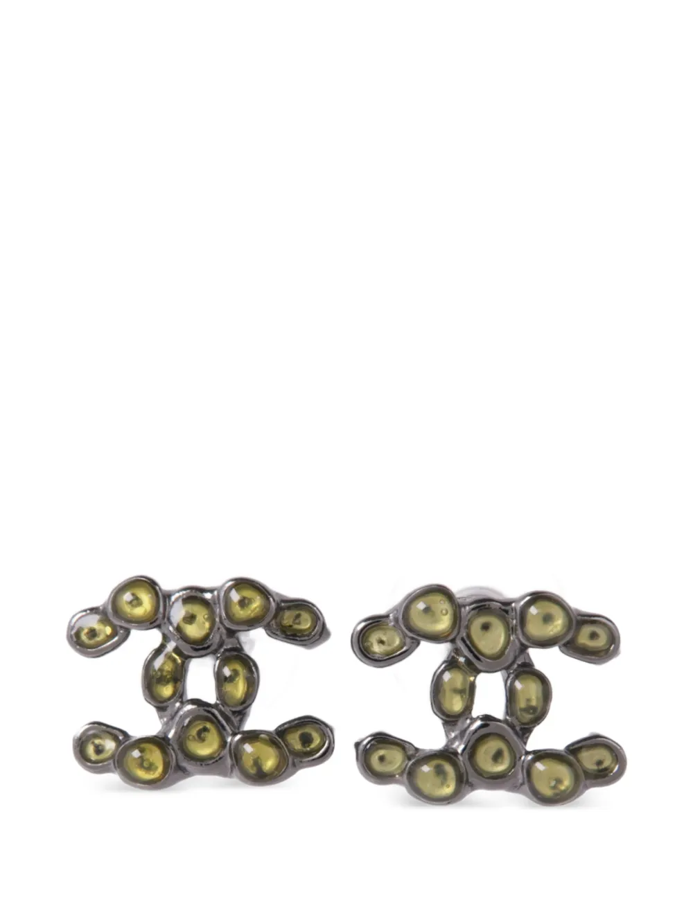 CHANEL Pre-Owned CC turn-lock earrings - Silver
