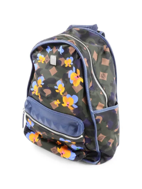 MCM Pre-Owned floral-print camouflage-pattern backpack