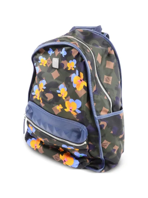 MCM Pre-Owned floral-print camouflage-pattern backpack