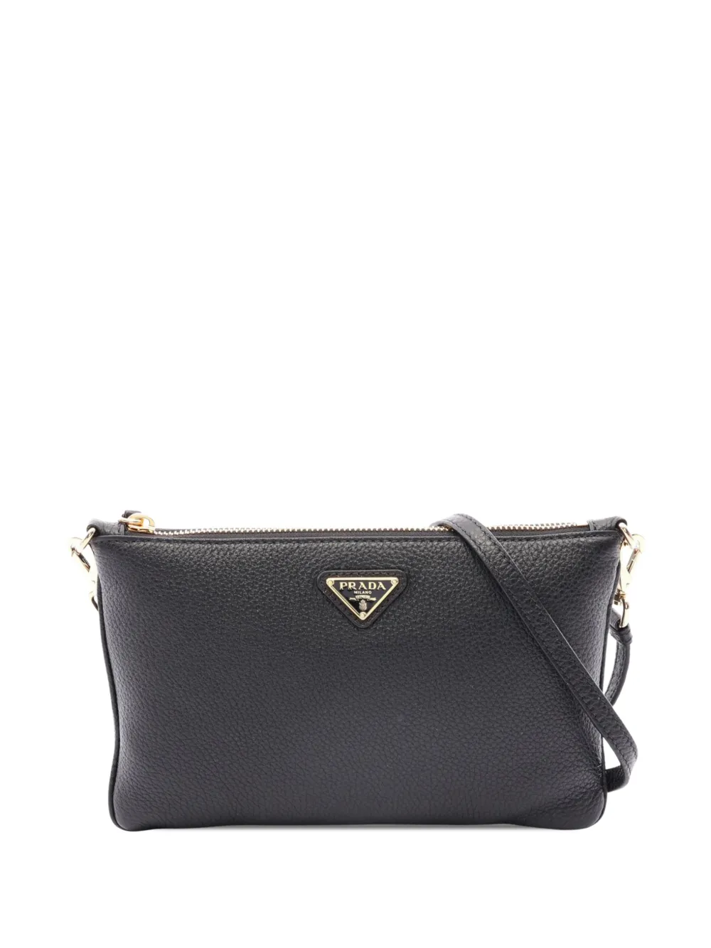 Prada Pre-Owned 2013-2026 Vitello Daino Soft crossbody bag - Nero