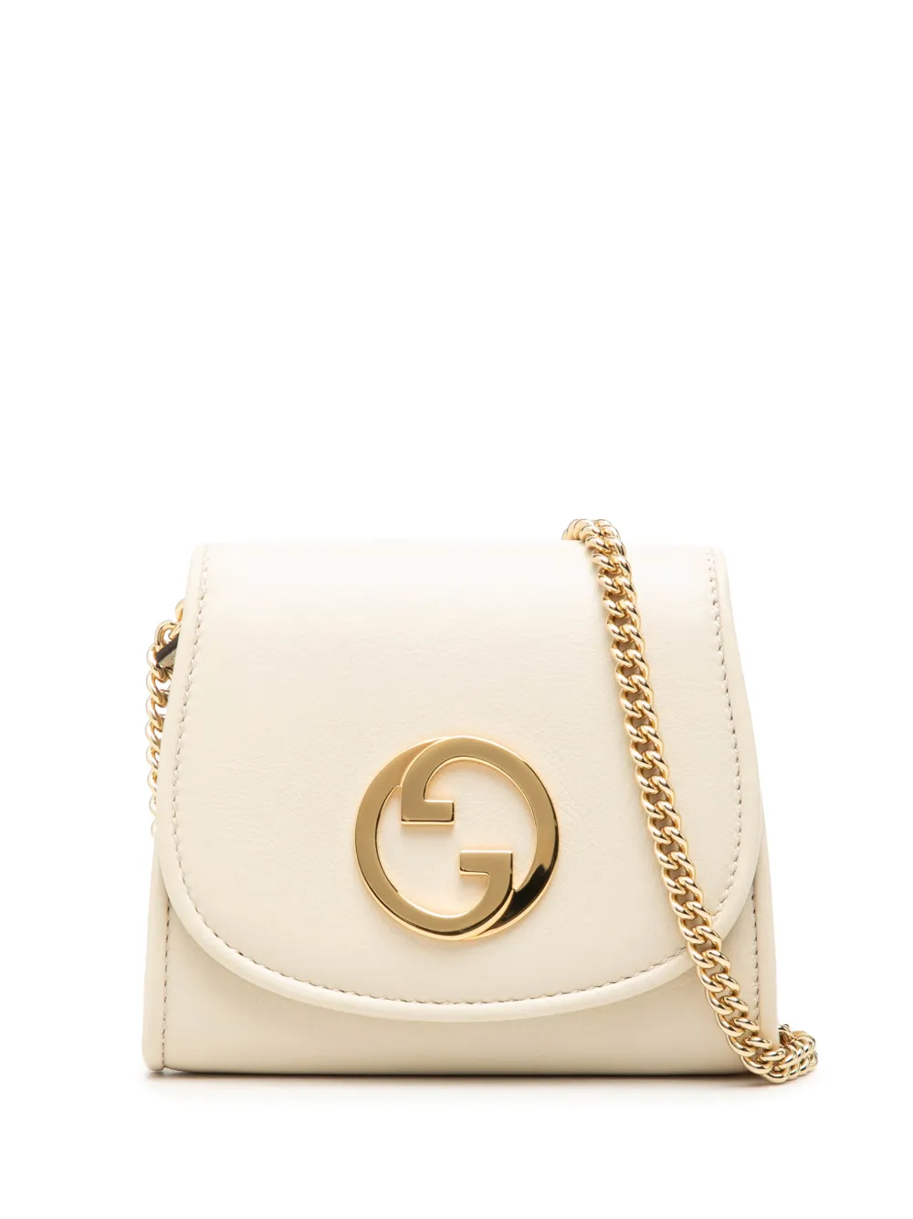 Gucci Pre-Owned pochette portefeuille à bandoulière Blondie format moyen en cuir de veau avec chaîne (2000-2015) - Blanc