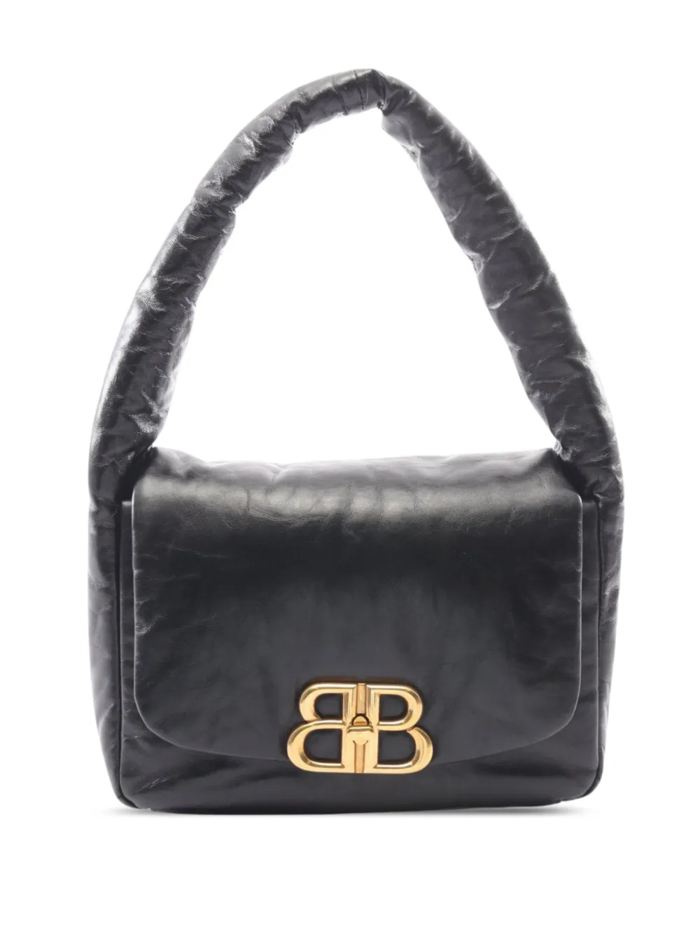 Balenciaga Pre-Owned petit sac à main Monaco en cuir matelassé (2018-2026) - Noir
