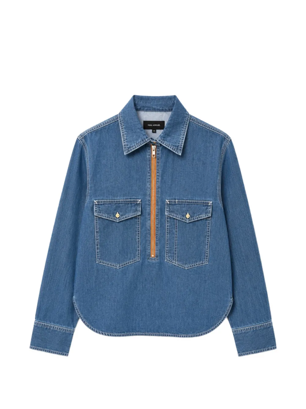Yigal Azrouel chemise en jean Rose à fermeture zippée - Bleu Yigal Azrouel chemise en jean Rose à fermeture zippée - Bleu
